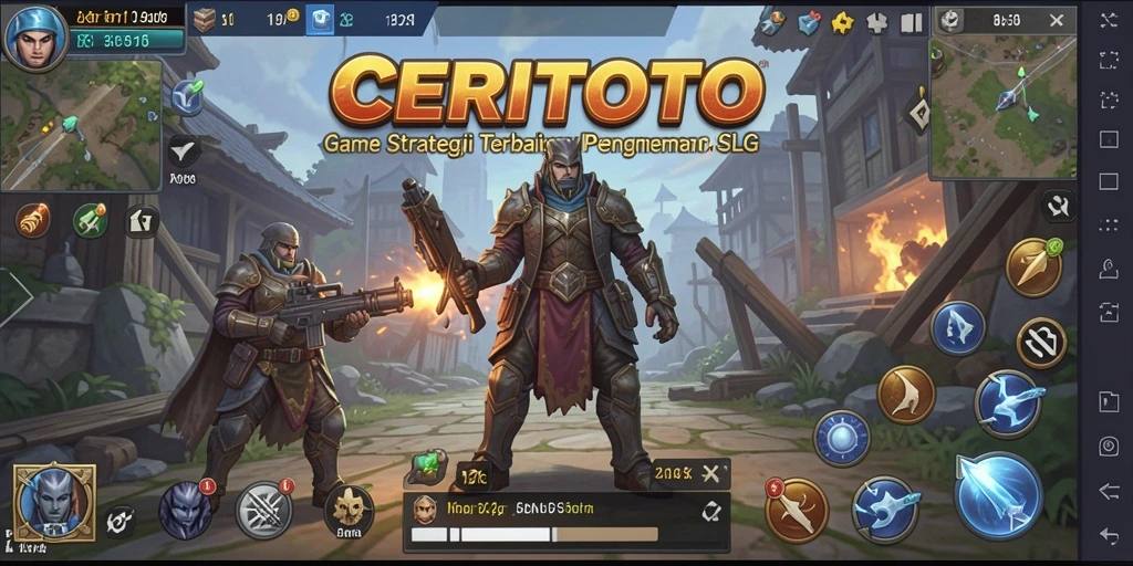 Gameplay epik dari CERITOTO dalam pertarungan SLG.