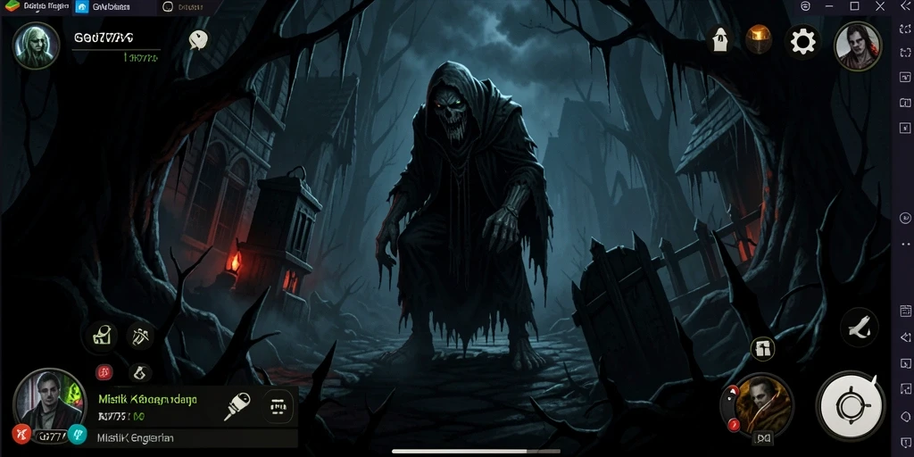Gameplay menegangkan dengan atmosfer kegelapan yang mencekam.