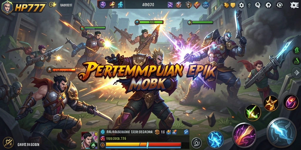 Screenshot gameplay HP777 menampilkan aksi pertempuran yang mendebarkan.