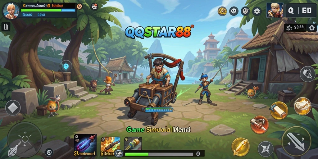 Screenshot gameplay QQSTAR88 menunjukkan aksi mendebarkan dalam simulasi.