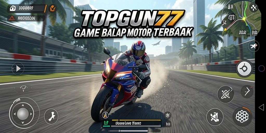 Gameplay mendebarkan di lintasan balap motor TOPGUN77